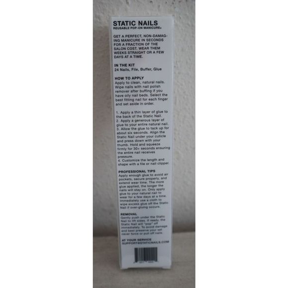 Static Nails Reusable Pop-On Manicure, Toasted Sugar/Soft Ombrè Bellini Lot of 2 - Picture 5 of 5